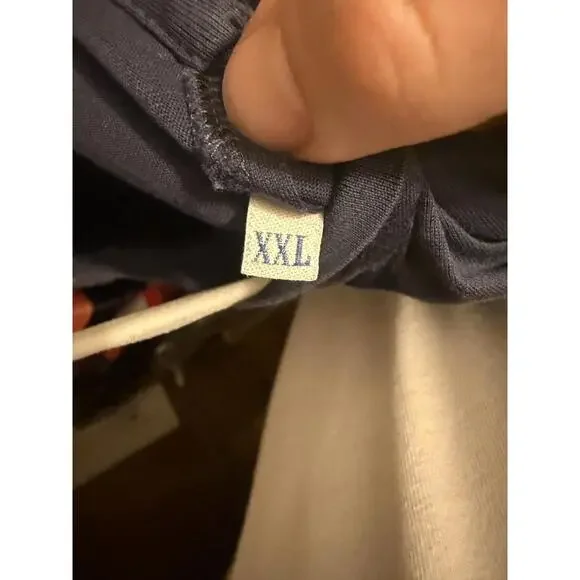 Navy double logo moncler tee sz XXL